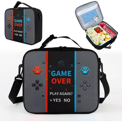 Game Console Insulated Lunch Bag lonchera for Teen Boy Kid Gamer Lunch Box Bento Waterproof Leakproof with to School Office