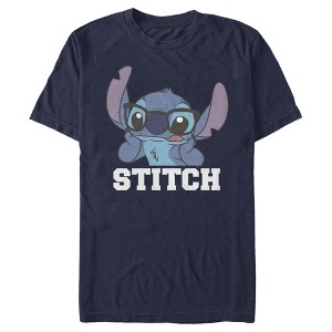 Men's Lilo & Stitch With Silly Black Glasses, Reading Time T-Shirt - 1 of 4