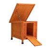 DOMETOUR Modern Wooden Rabbit Cat Dog Hutch, Indoor/Outdoor Retreat House with Openable Roof for Small Pets, Weatherproof - 3 of 4