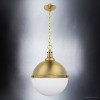 Urban Ambiance Luxury Modern Farmhouse Pendant,  17''H x 12''W,  Brushed Gold Finish, ULB2003 - 4 of 4