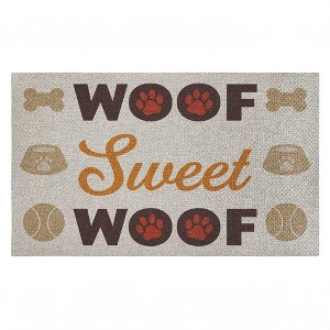 Stupell Industries Sweet Woof Dog Entry Printed Outdoor Imitation Sisal Door Mat, design by Marcus Prime - 1 of 4