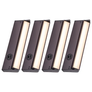 C Cattleya 12W Under Cabinet Led Light, Dimmable Multi-Color 3000K/4000K/6000K, 4 Pack - 1 of 4