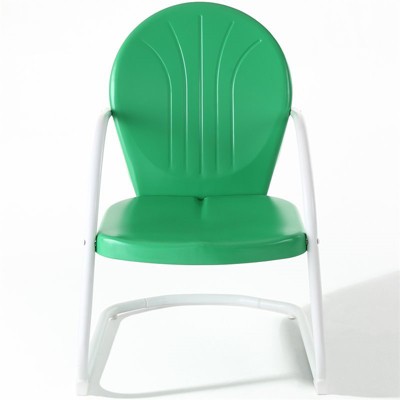 Grasshopper Green Metal Outdoor Dining Arm Chair