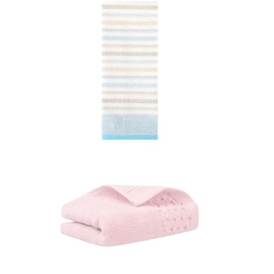 REGALWOVEN Bathroom Soft Absorbent Decorative Hand Towels for Face Hair 14" x 30"/13" x 27" 2 Pcs