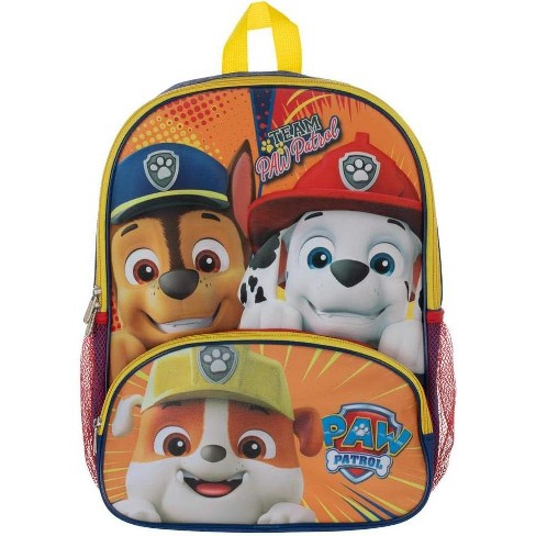 Paw Patrol Backpack Set Kids 5 Piece 16 Backpack Lunchbox Utility Case  Rubber Keychain Carabiner