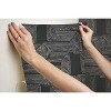 Nikki Chu Zulu Signature Peel and Stick Wallpaper Black/White: Self-Adhesive Vinyl, Abstract Pattern, 30.8 Sq Ft Coverage - 3 of 4