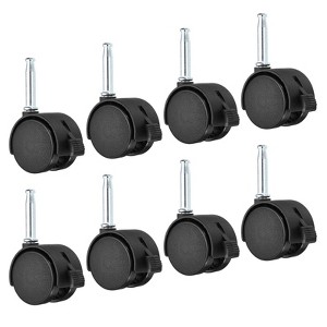 Unique Bargains Nylon Furniture Replacement 360 Degree Swivel Stem Casters with Brake - 1 of 4