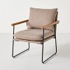 Cushioned Metal & Wood Accent Arm Chair - Hearth & Hand™ with Magnolia - 2 of 4