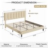 VECELO Upholstered Bed Frame with Adjustable Headboard, Heavy-Duty Platform Bed with Strong Wood Slat Support, No Box Spring Needed - 3 of 4
