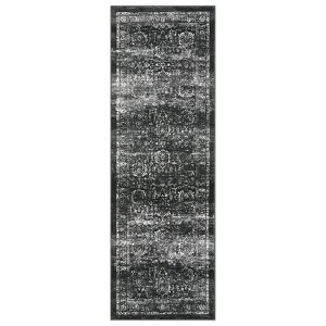 Washable Vintage Printed Rug Non Slip Low Pile Rug Retro Throw Floor Cover Foldable Indoor Carpet for Living Room Bedroom - 1 of 4