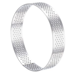 Unique Bargains Heat-Resistant Perforated Stainless Steel Small Cake Mousse Rings - 1 of 4
