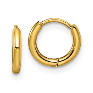 Chisel Stainless Steel Polished Yellow IP-plated 1.6mm Hinged Hoop Earrings - 1 of 4