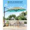 10FT Outdoor Cantilever Umbrella Patio Umbrella Market Sun Shade Windproof Offset Umbrella with 360-Degree Rotation for Garden Pool - 3 of 4