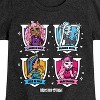 Girls' - Monster High - Clawdeen Wolf Frankie Stein Cleo de Nile Draculaura Fitted Short Sleeve Graphic T-Shirt - 2 of 4