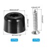 Unique Bargains Rubber Non Slip Shock Absorption Durable Furniture Pads Black - 2 of 4