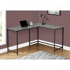 Monarch Specialties Computer Desk Home Office Corner 58InchL L Shape Work Laptop Metal Laminate Grey Black Contemporary Modern - 2 of 4