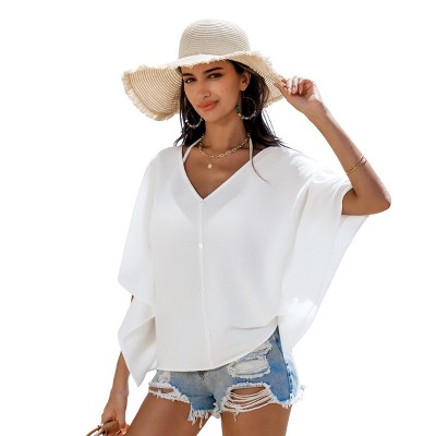 Women's Breezy Chic Beach Cover Up Top - Cupshe