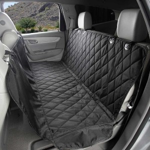 4Knines Dog Rear Seat Cover With Hammock Regular Black - 1 of 4