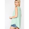 Slickblue Women’s Tunic Top with Lace Trim, Sleeveless Scoop Hem Blouse, Casual Style, Dusty Mint, S - 4 of 4