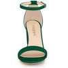 Allegra K Women's Adjustable Buckle Ankle Strap High Chunky Heels Sandals - 2 of 4