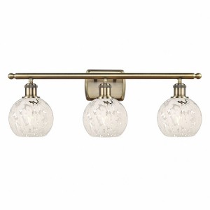 White Mouchette - 3 Light Bath Vanity In Modern Style-9 Inches Tall and 26 Inches Wide - 1 of 1