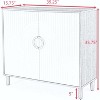 Sideboard Buffet Cabinet, 39'' Modern Storage Cabinet with Double Doors and Adjustable Shelves, Freestanding Coffee Bar Accent Cabinet for Hallway - 2 of 4