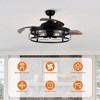 Parrot Uncle 52" Modern Black Fandeliers with Light and Remote - 2 of 4