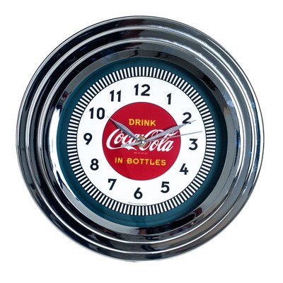 Coca-cola Clock W/chrome Finish - 1930s Style - 11.75 Inches : Target