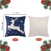 TackView Christmas Pillow Covers Set of 4 - 18x18 Farmhouse Red Holiday Throw Pillows for Couch - 3 of 4