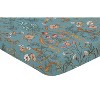 Sweet Jojo Designs Girl Baby Fitted Mini Crib Sheet Boho Floral Wildflower Blue Orange and Pink - 2 of 4