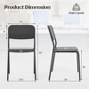 Costway Modern Dining Chairs Set of 4 with Tilted Backrest & Sturdy Metal Legs Plastic Black/White - image 3 of 4