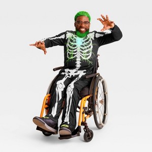 Light Up Electric Bones Skeleton Adaptive Adult Costume - Hyde and EEK! Boutique™ - 1 of 4