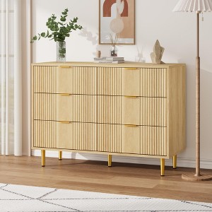 modern clothes dresser Amazon.com: Fluted Dresser for Bedroom with 6 Drawers, 46" Tall Modern Chest  of Drawers with Metal Handle, Wooden Dresser TV Stand, Wood Closet Clothes  Storage Organizer for Living Room, Hallway, Natural Oak :