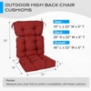 Aoodor Outdoor Tufted Back Cushions Patio Replacement Chair Cushion with Ties, Water and Fade Resistant for All Weather, Set of 2 - 4 of 4