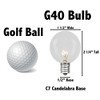 Novelty Lights 25 Feet G40 Globe Outdoor Patio String Lights, White Wire - 4 of 4