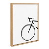 Kate and Laurel Sylvie Bike Framed Canvas by Maja Mitrovic of Makes My Day Happy, 18x24, Natural - 2 of 4
