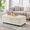 VYNXARIA Ivory Large with Storage, Modular, Wheels Modern Comfortable Sofa Ottoman - 2 of 4