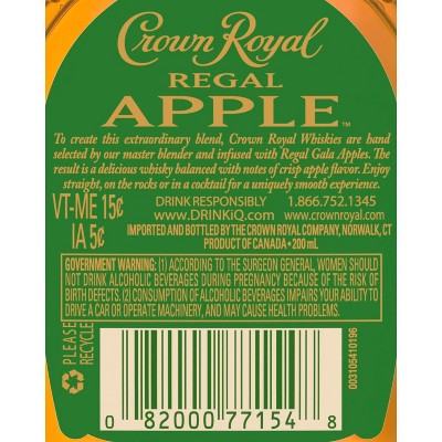 Crown Royal Regal Apple Flavored Whisky - 200ml Bottle