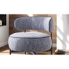 Okak Simple Cute Round Barrel Chairs with Curved Backrest,Contemporary Style Reading Leisure Accent Chair for Bedroom,Living Room - 4 of 4