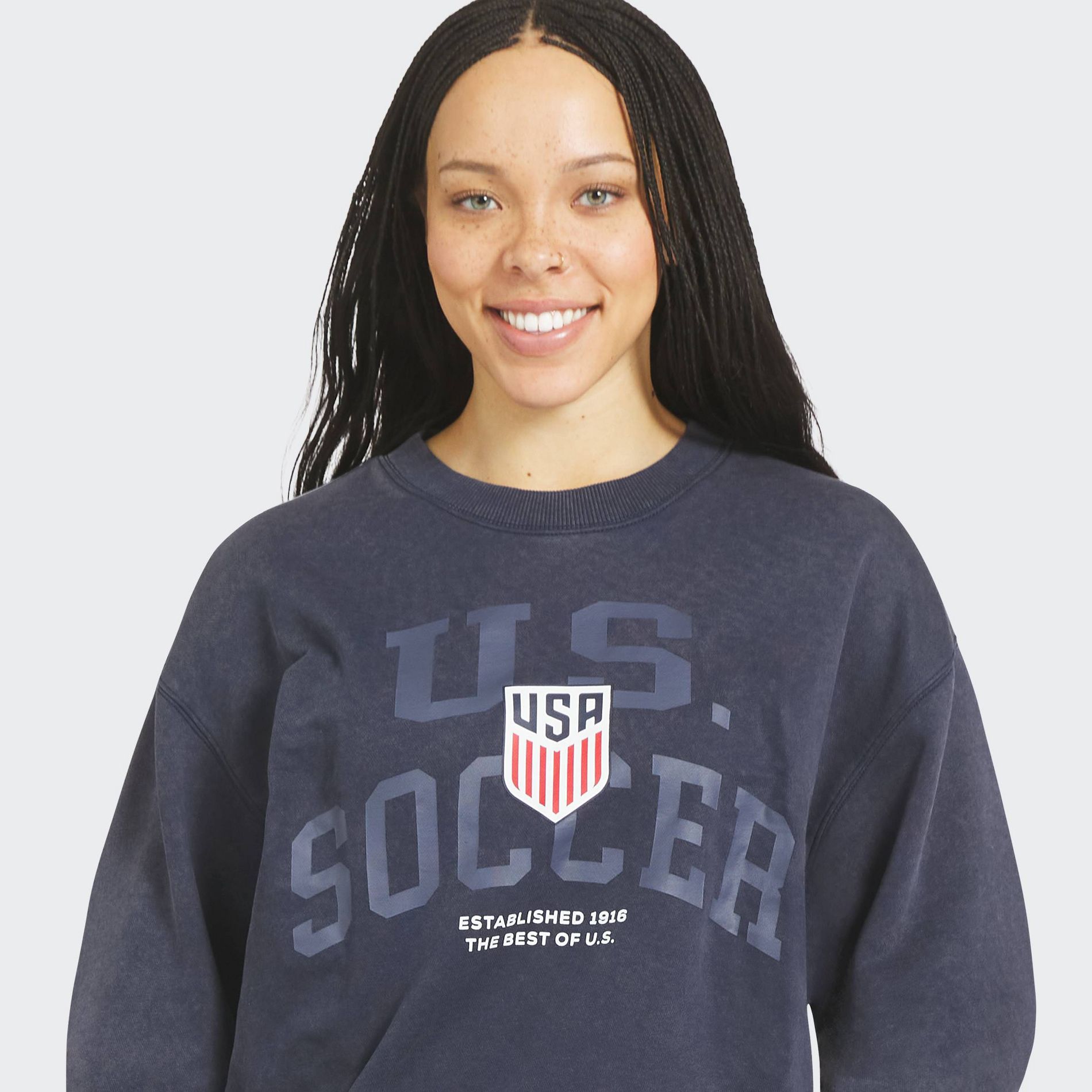 USSF Blue Crew Neck Short Sleeve Sweatshirt