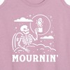 Women's - Instant Message - Mournin Skeleton And Coffee Graphic Racerback Tank - 2 of 4