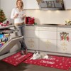 Kitchen Rugs and Mats Washable Non-Skid Kitchen Mats Christmas Throw Floor Mats Runner for Kitchen Laundry Sink, 17"X29"+17"X47" - 3 of 4