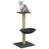 vidaXL Cat Tree Dark Grey Engineered wood, plush, sisal Medium Cat Tree - 3 of 4