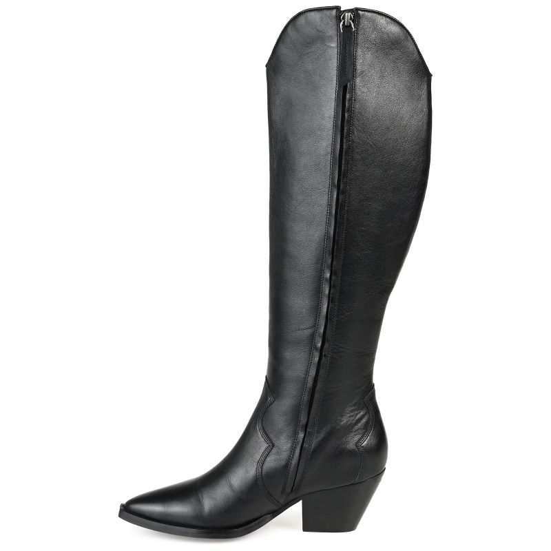 Journee Signature Wide Calf Women's Genuine Leather Tru Comfort Foam™ Pryse Boot, 2 of 10