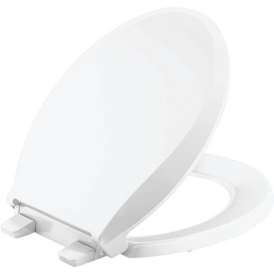 Kohler   ReadyLatch Quiet-Close Round Toilet Seat, White 4639-RL-0