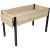 Gulches Raised Garden Bed, Metal Leg Wood Planter Boxes with Folding Storage Shelf,Elevated Planter Box - 2 of 4