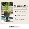 Tierra Verde Self-Watering Indoor Outdoor Urn Planter, Crescendo, 19"x23", Black - 3 of 4