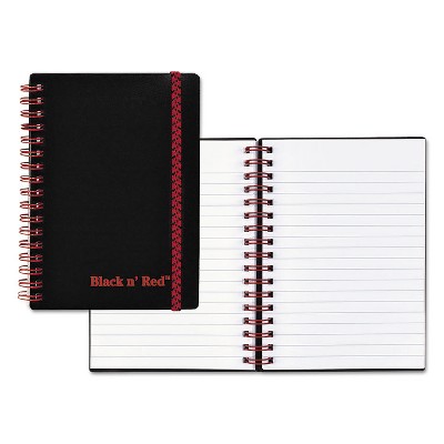 Black n' Red Twin Wire Poly Cover Notebook Legal Ruled 5 7/8 x 4 1/8 White 70 Sheets F67010