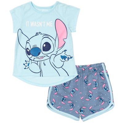 Disney Lilo & Stitch Big Girls T-shirt And French Terry Shorts Outfit ...