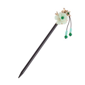 Unique Bargains Tassel Hair Chopstick Black Green 1 Pc - 1 of 4